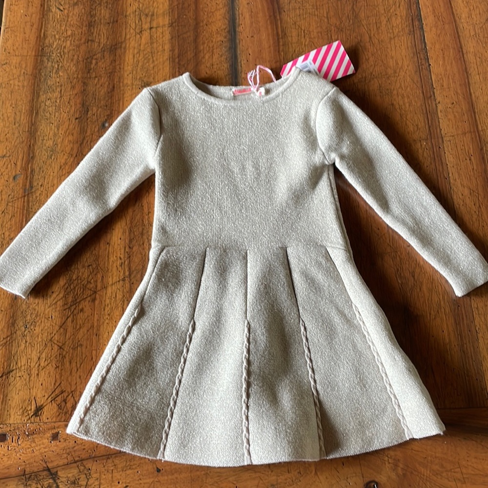 Billieblush, Metallic Gold Toddler Dress, size 2, 86 cm NWT